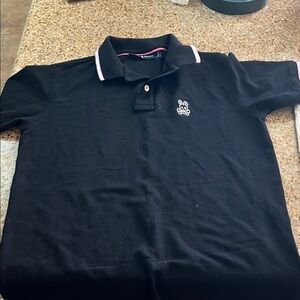 Psycho Bunny Black Polo with Pink Trim